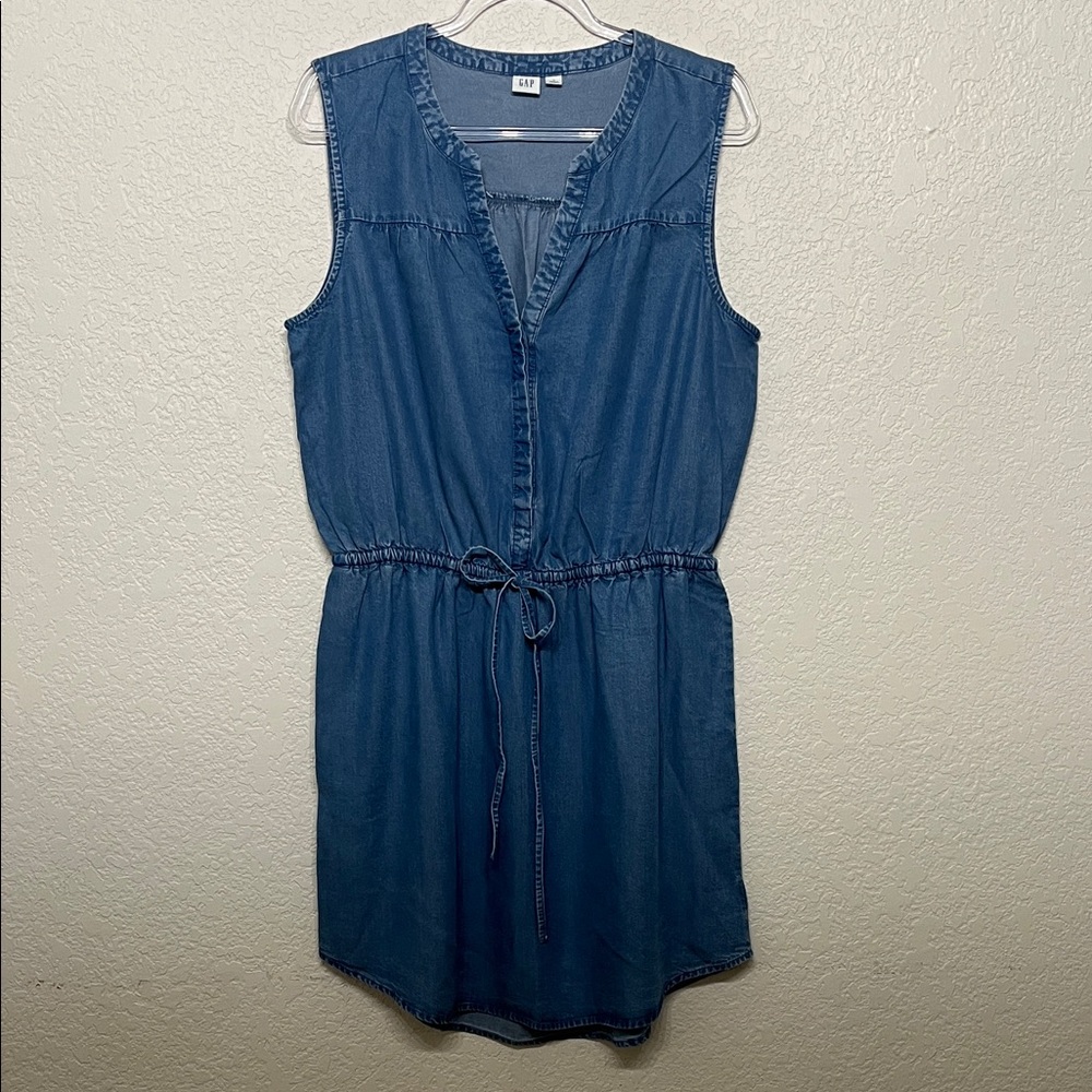 GAP Women’s Large Denim Blue Sleeveless Dress